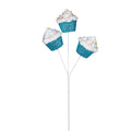 Triple Blue Cupcake Christmas Pick – 51cm