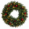 Lightly Decorated Wreath with LED 80cm