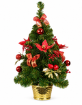 Red Decorated Tree 45cm
