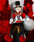 Caroller Elf – Black, Red & White (65cm)