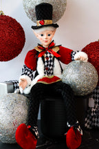Caroller Elf – Black, Red & White (65cm)