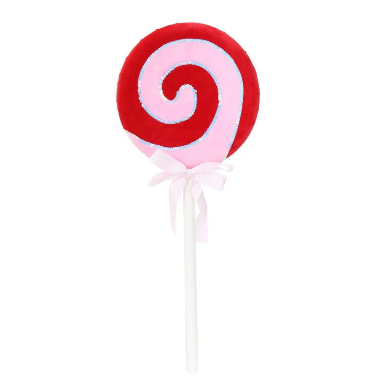 Giant Candycane Velvet Lollipop Decoration (6 Styles) 63cm