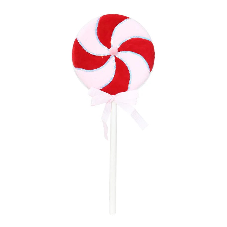 Giant Candycane Velvet Lollipop Decoration (6 Styles) 63cm