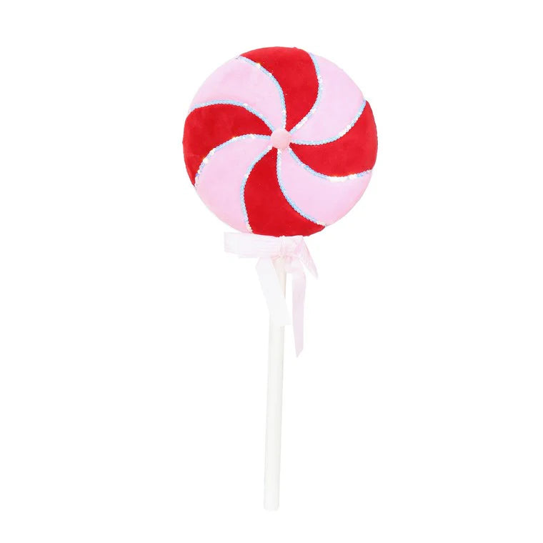 Giant Candycane Velvet Lollipop Decoration (6 Styles) 63cm
