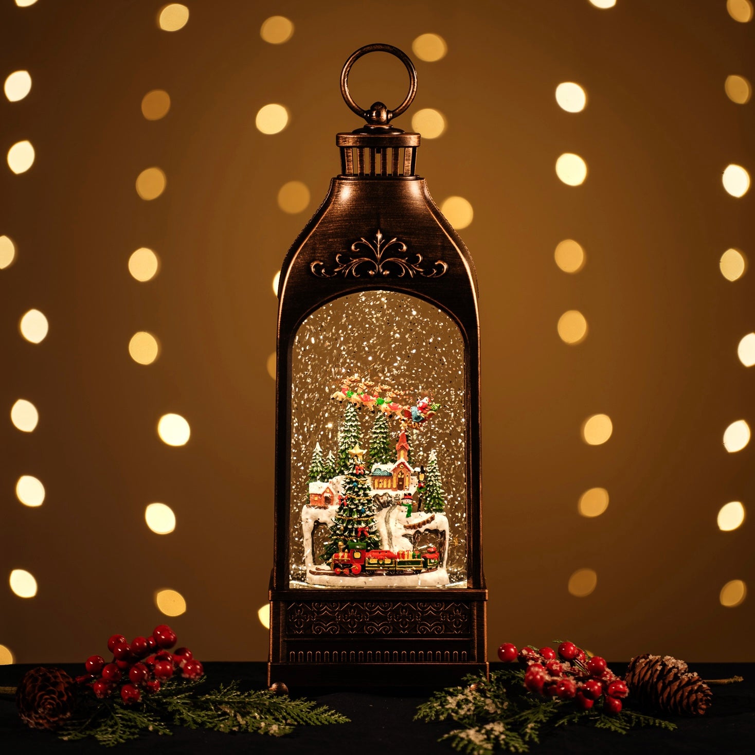 Snowing Gran Canaria Santa Lantern - Coming Soon
