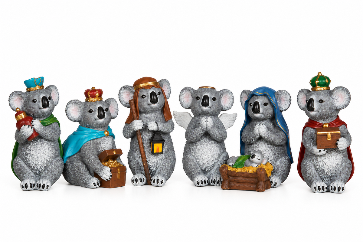 Koala Nativity 7pce 13-14cmH