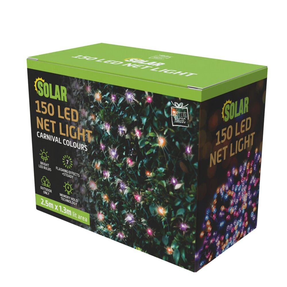 Solar Carnival Net Lights – 150 LED