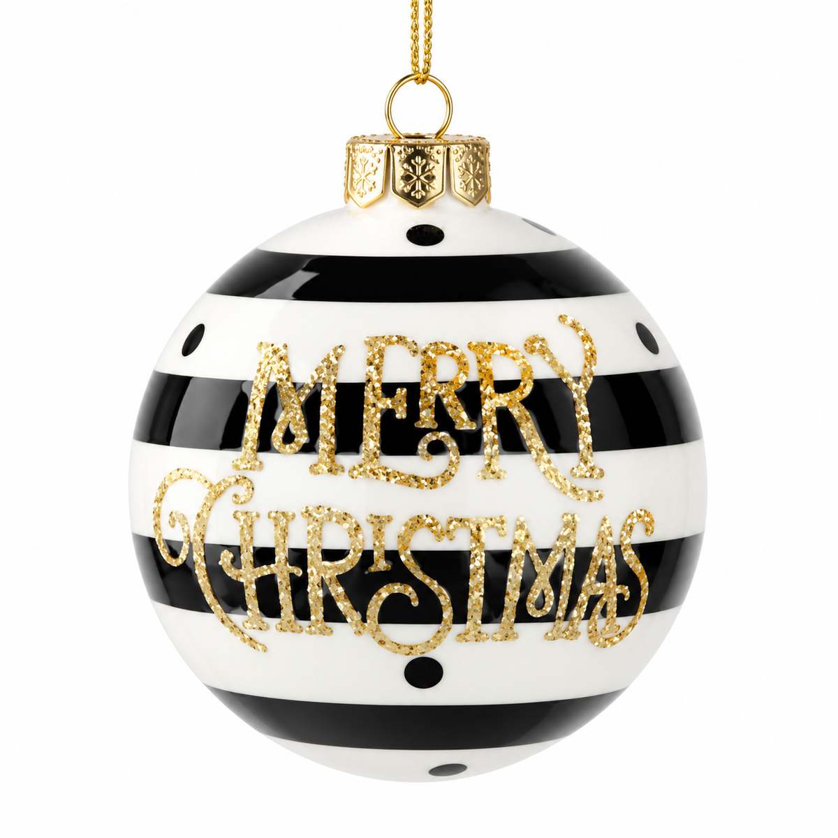 Merry Christmas Glass Ball 9cm