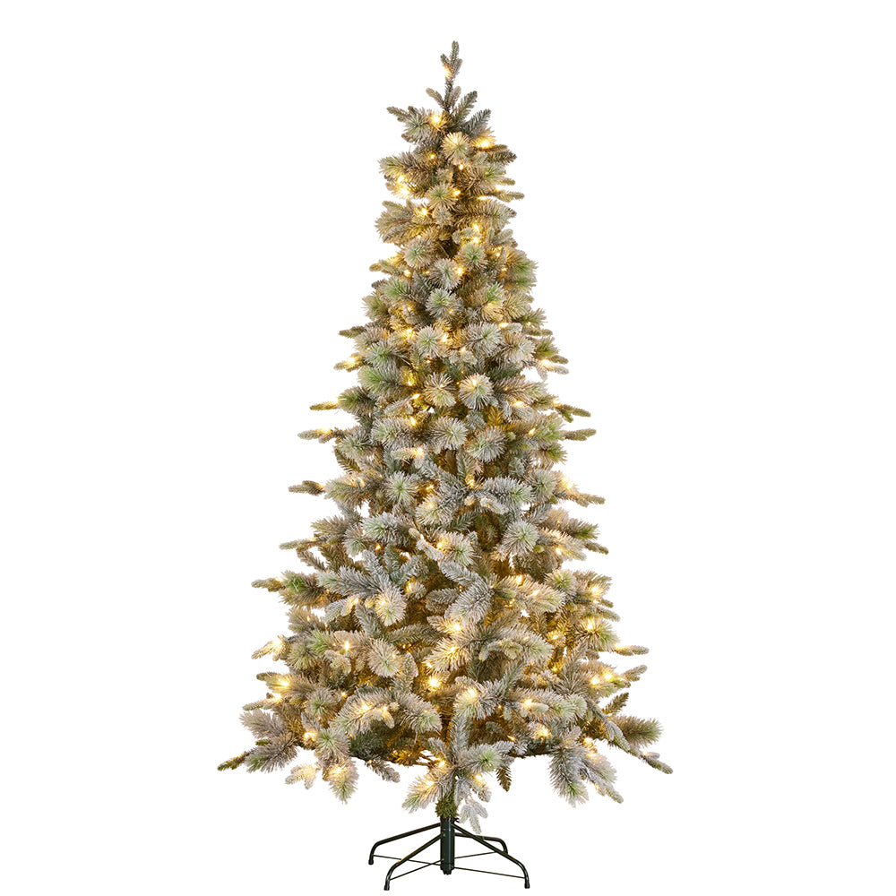 Snowy Stamford Spruce 7.5ft Tree with LED Lighting