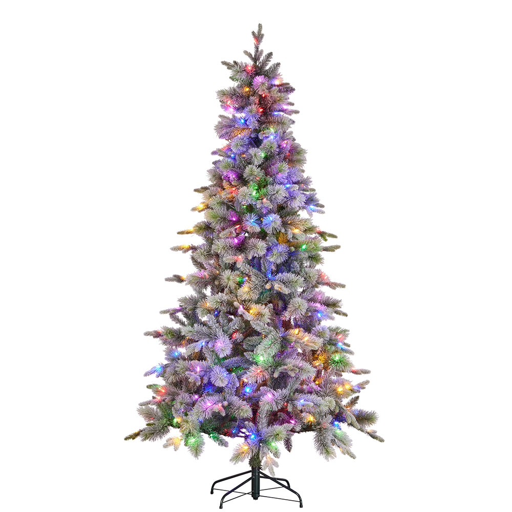 Snowy Stamford Spruce 7.5ft Tree with LED Lighting