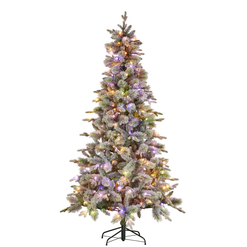 Snowy Stamford Spruce 7.5ft Tree with LED Lighting