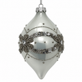 White Floral Long Drop Ornament