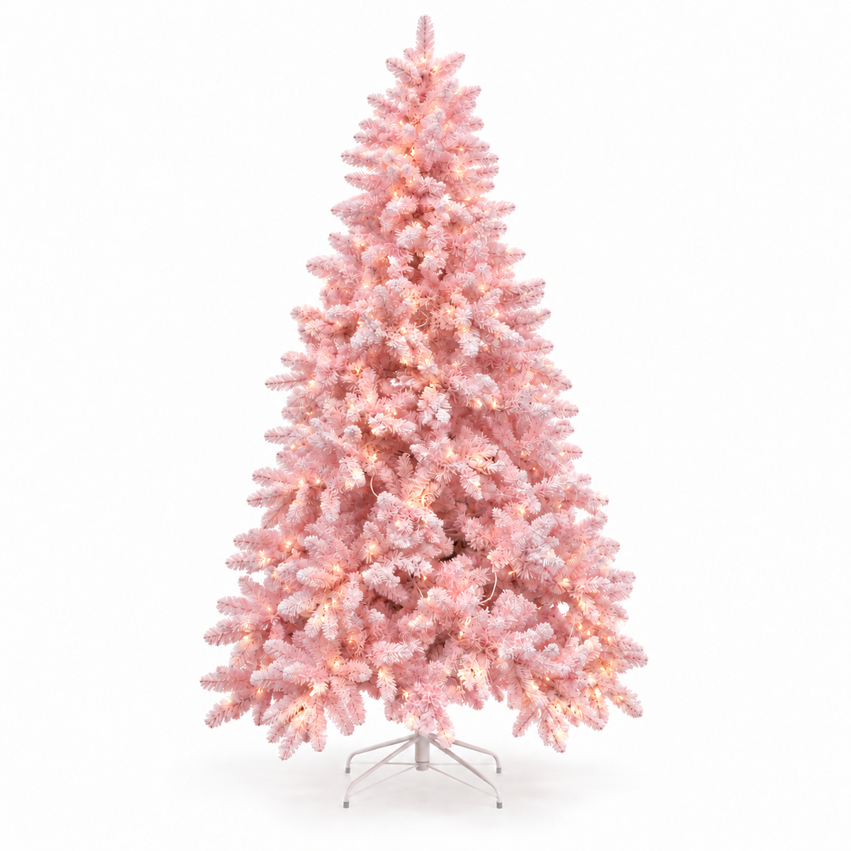 Pink Snowy Winter Fir Pre-Lit 240cm