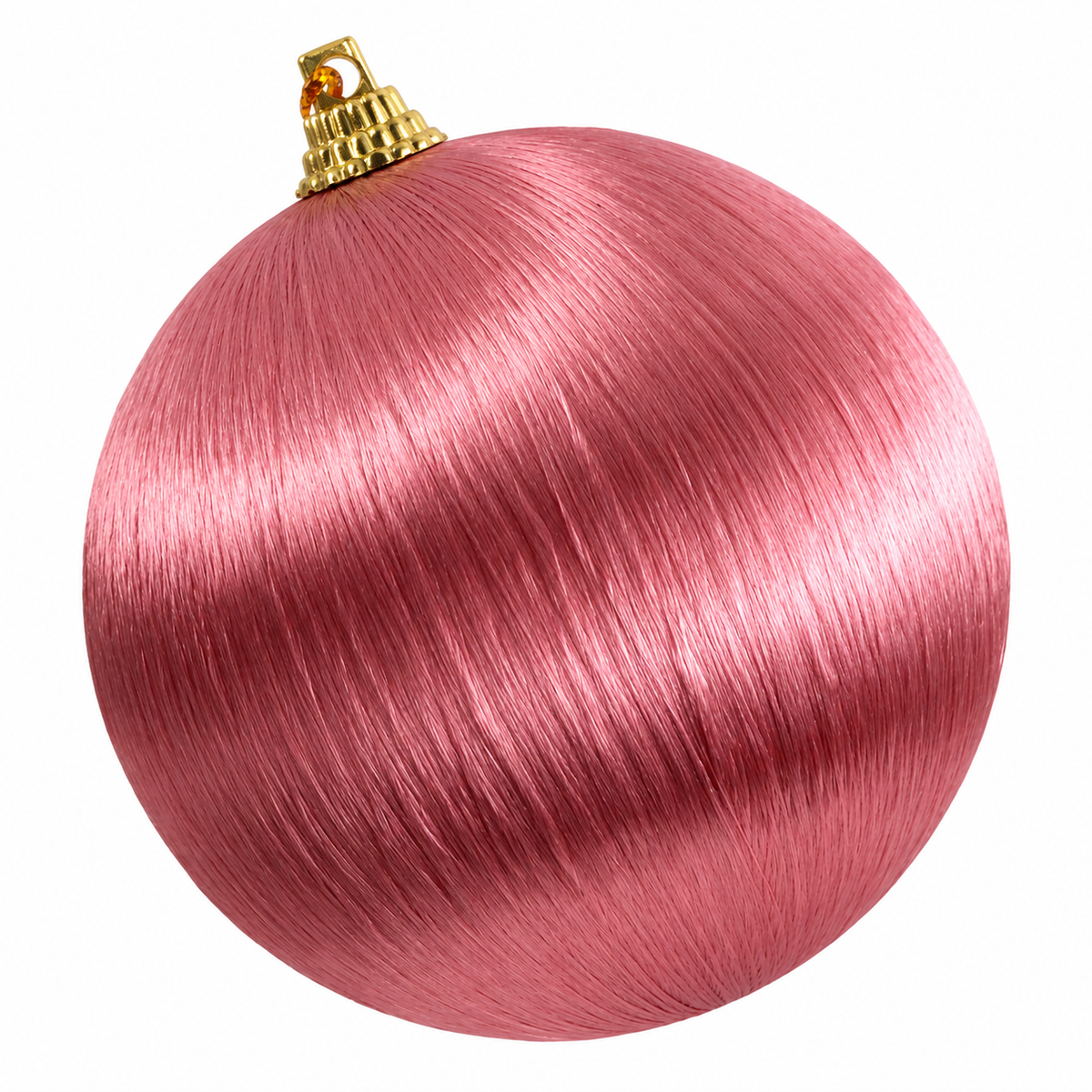 Pink Silk Ball Hanging Decoration 8cm