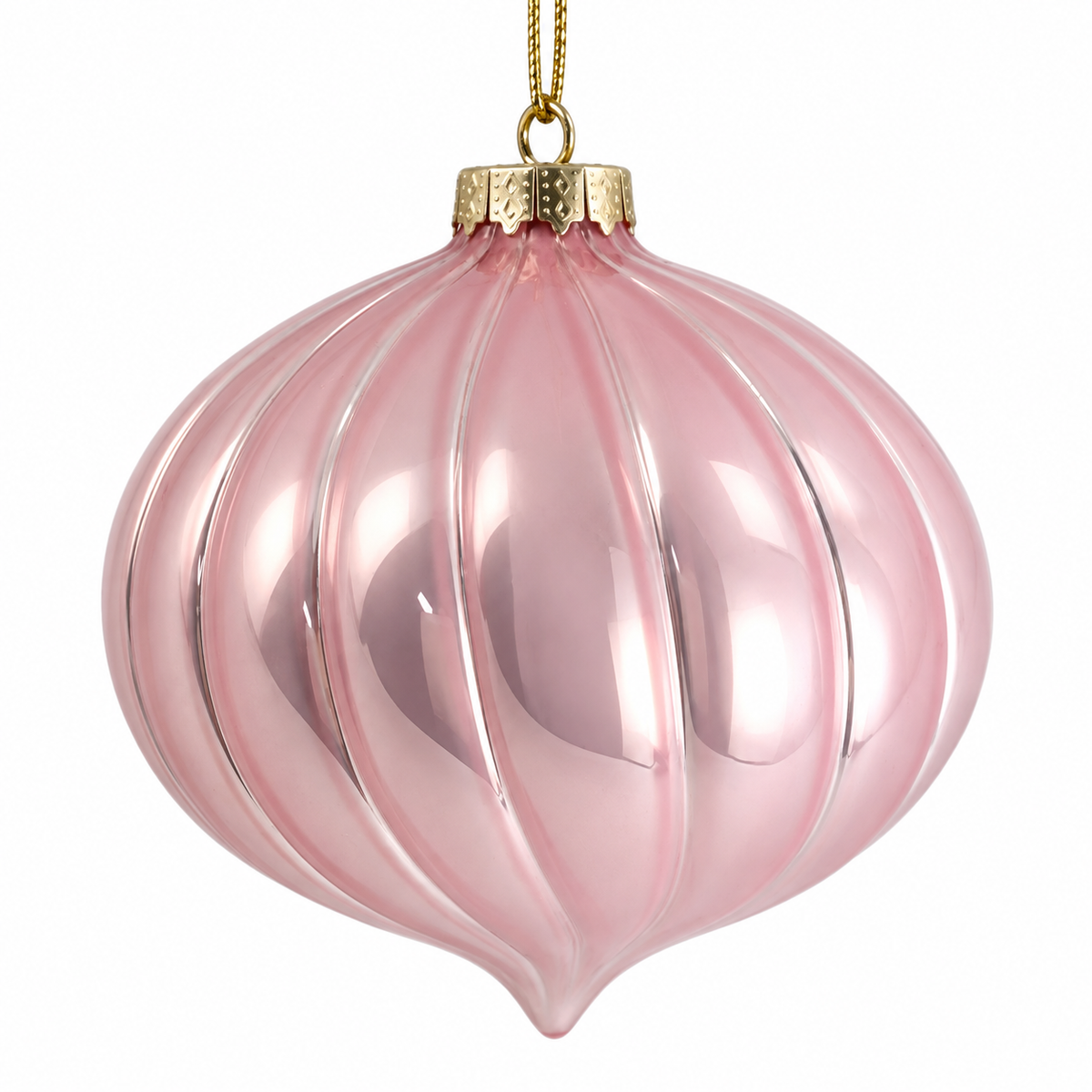 Pink Pearl Drop Ornament 10cm