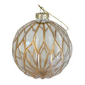 Gold Patterned Glass Bauble