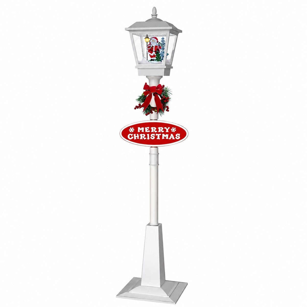 Christmas Lamp Post Snowing & Musical 180cm