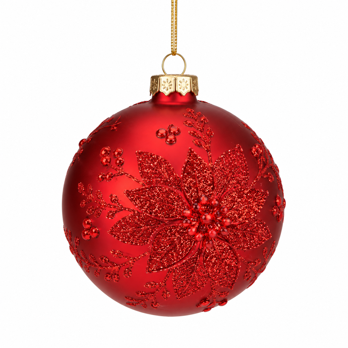 Red Beaded Ball – 10cm