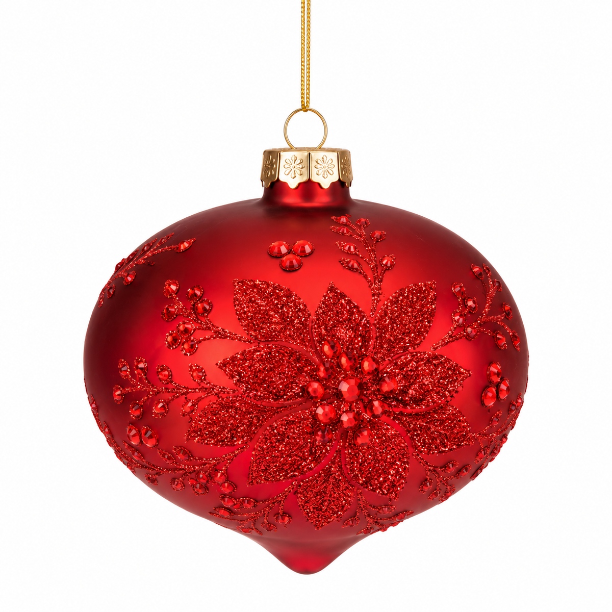 Red Beaded Drop – 10cm