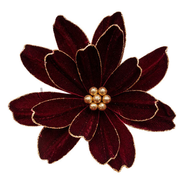 Burgundy & Gold Flower