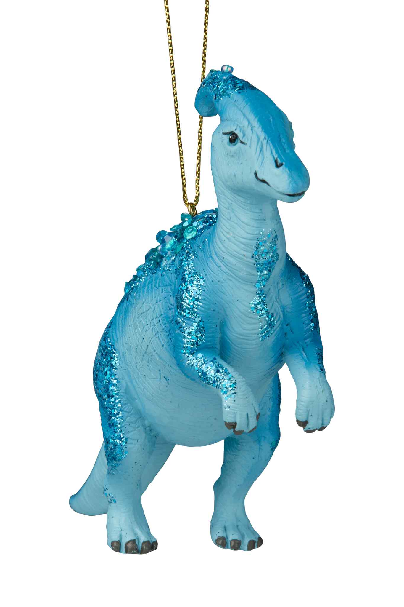 Parasaurolophus Dinosaur Hanging Decoration – Blue 15cm