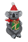 Aussie Christmas Koala Figurine with Present – 13cm