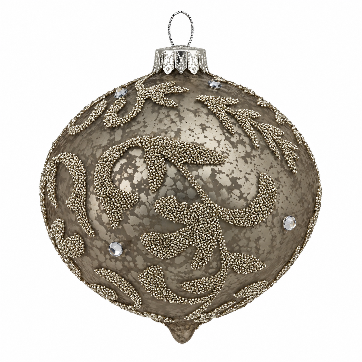Taupe Drop Ornament