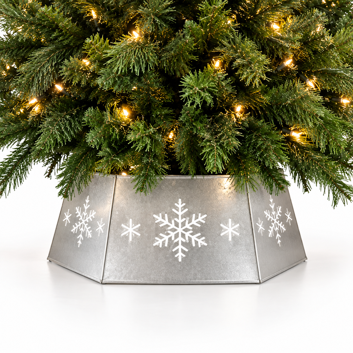 Snowflake Tin Tree Skirt