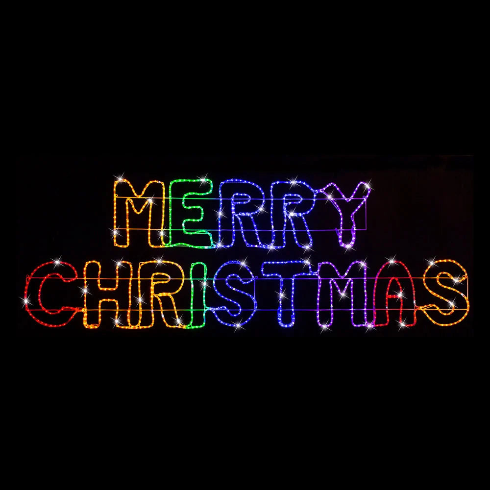 LED Ropelight Merry Christmas Rainbow