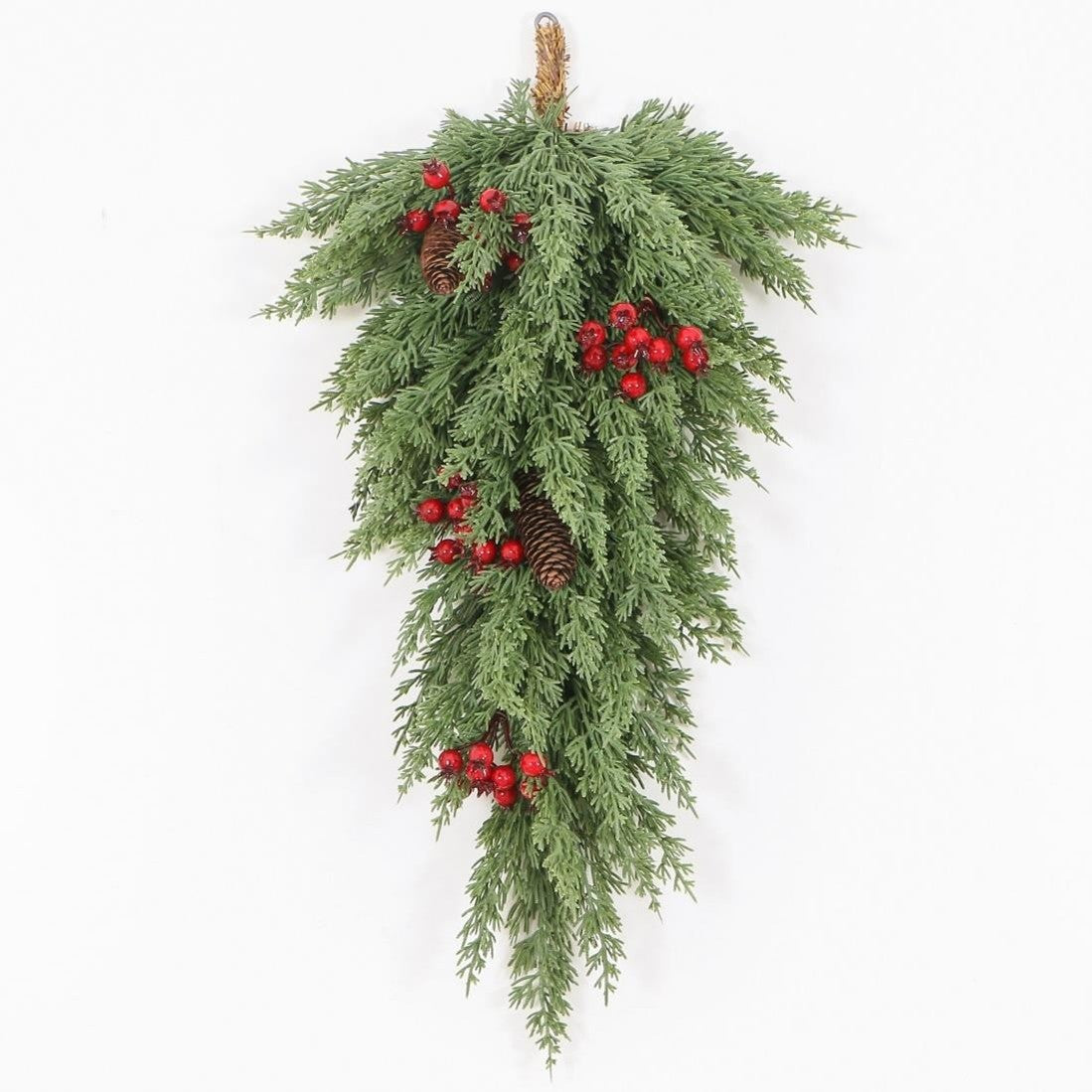 Wall Tree with Berries & Cones 60cm