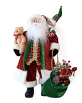 Santa with a Teddy Bear an Elf 61cmH