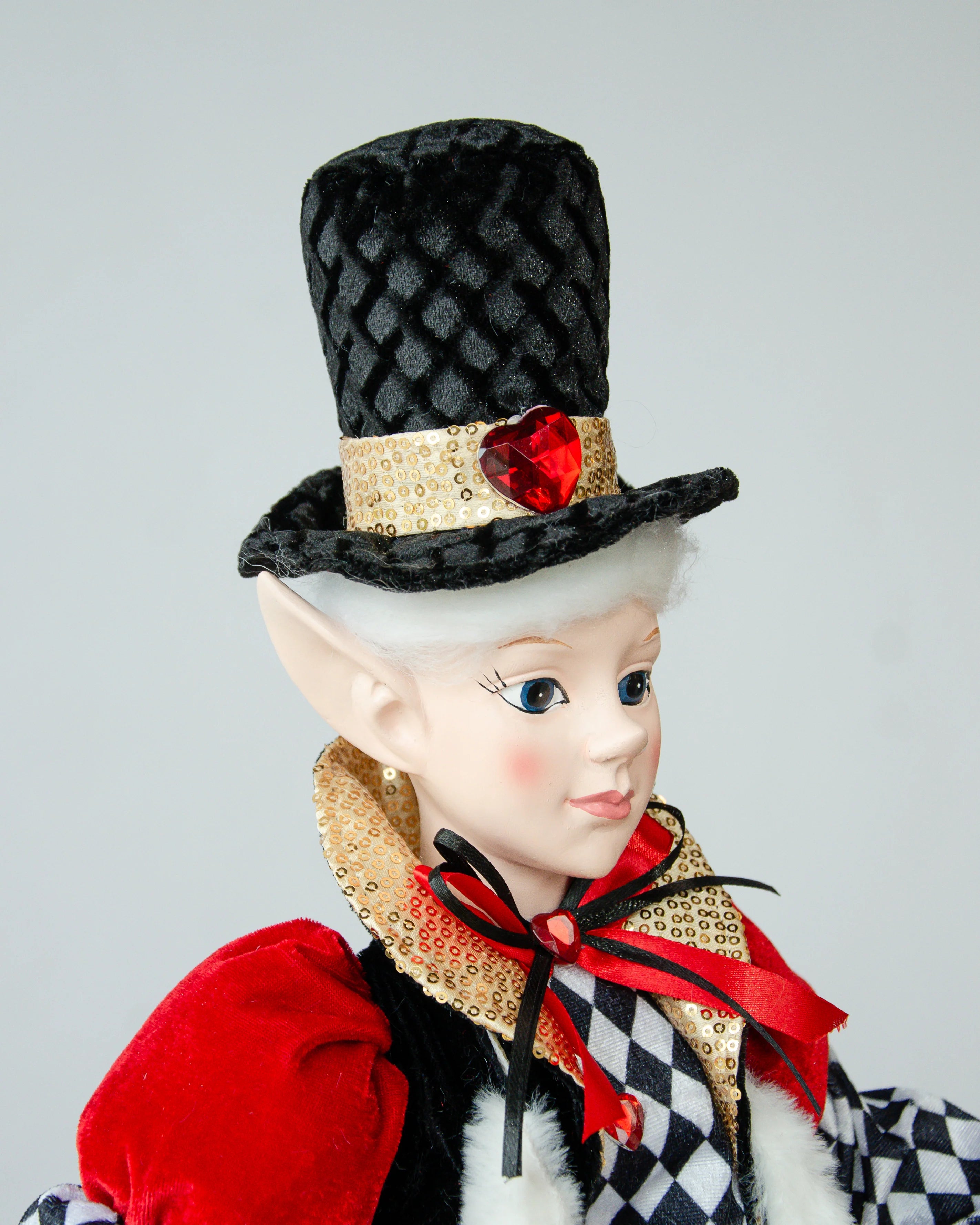 Caroller Elf – Black, Red & White (65cm)