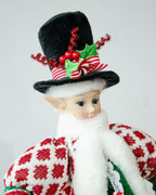Christmas Caroller Elf – Green & Red 65cm