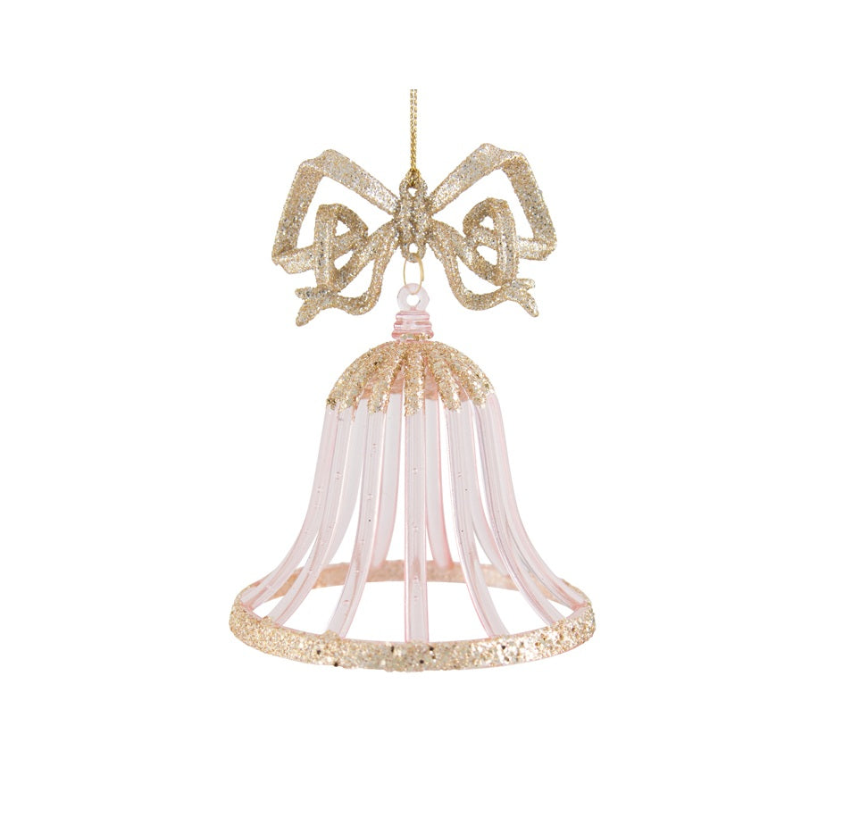 Bell with Bow Tree Decoration 12.8cmH