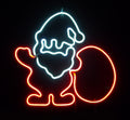 Neon Santa With Sack
