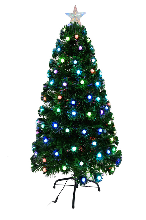 1.2 m Colour-Changing Fibre Optic Ball Tree