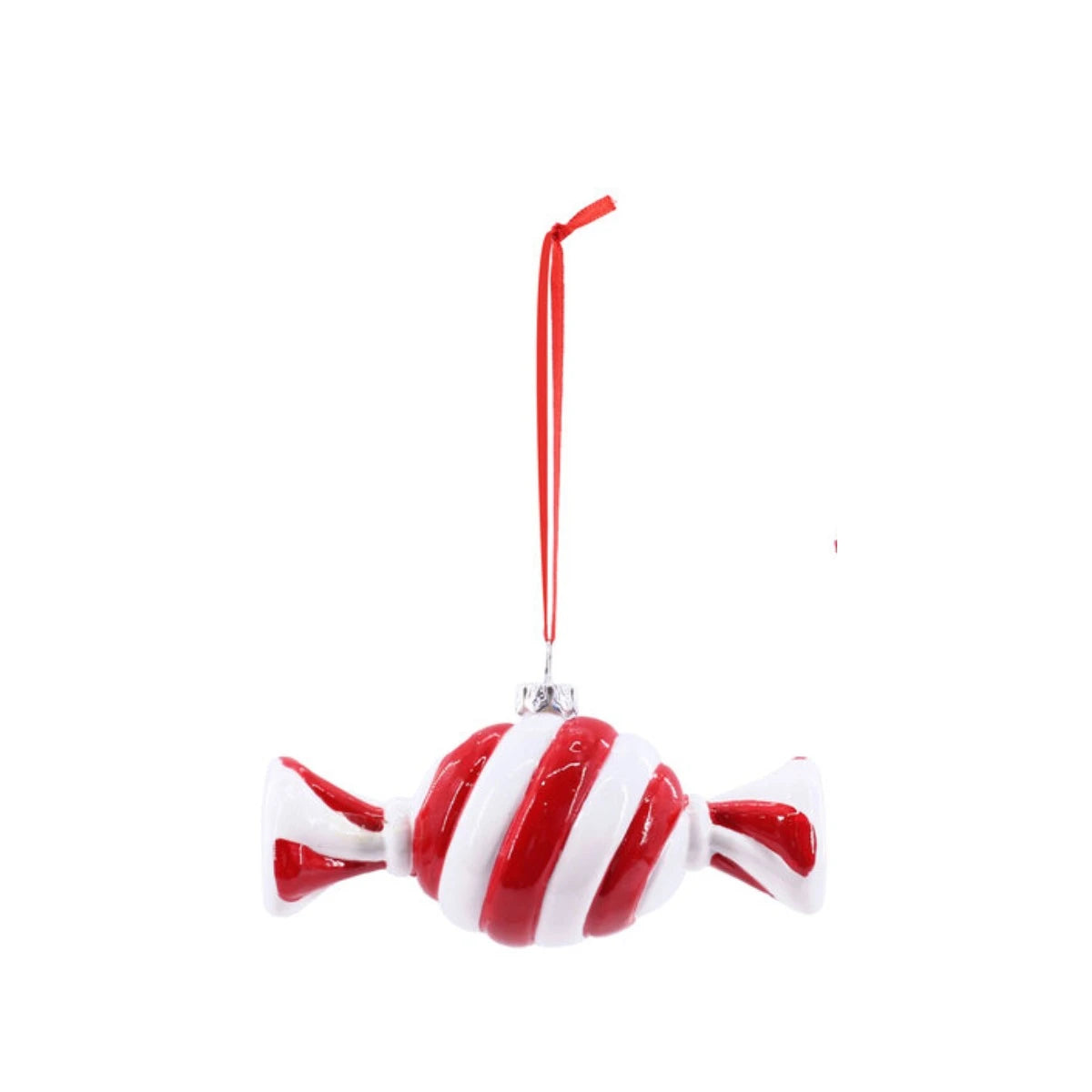 Glossy Red & White Candy Hanging Decoration (Assorted)