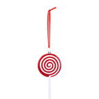 Glossy Red & White Candy Hanging Decoration (Assorted)