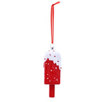 Glossy Red & White Candy Hanging Decoration (Assorted)