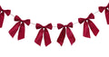Burgundy Bow Garland 1.5m