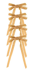 Velvet Ribbon Bow Clips – 4 Pack – Gold