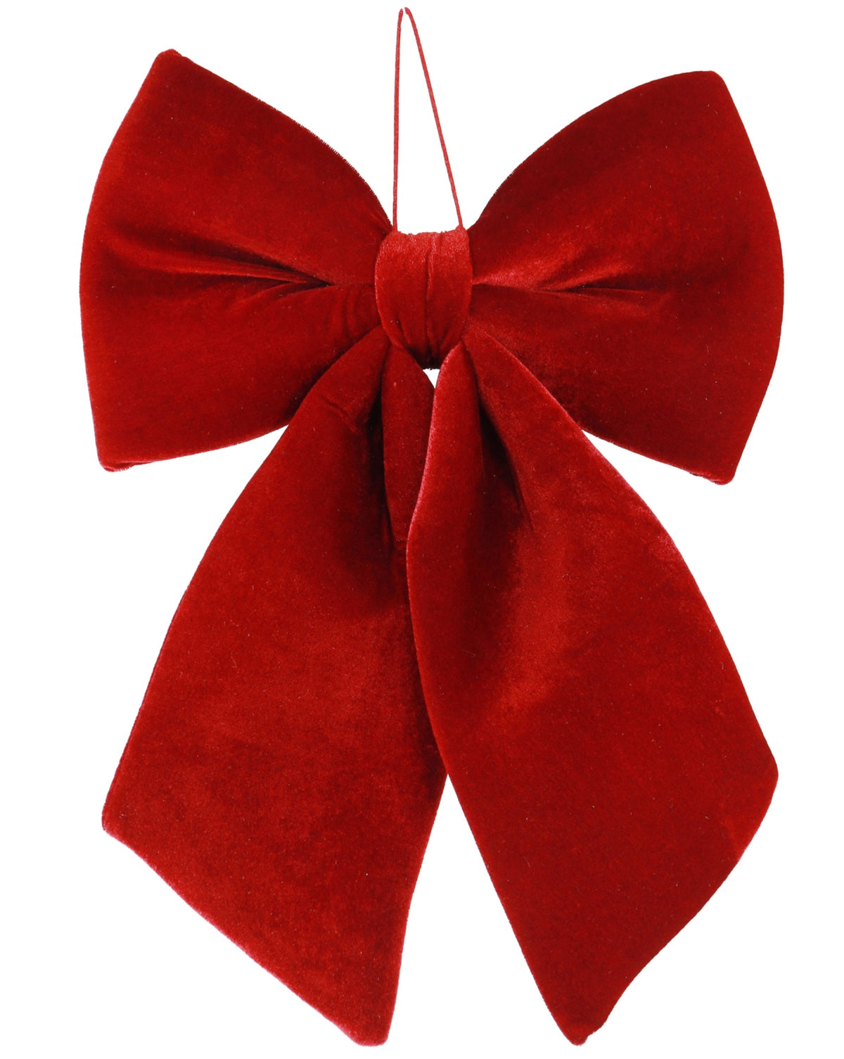 Luxe Velvet Hanging Bow – Red