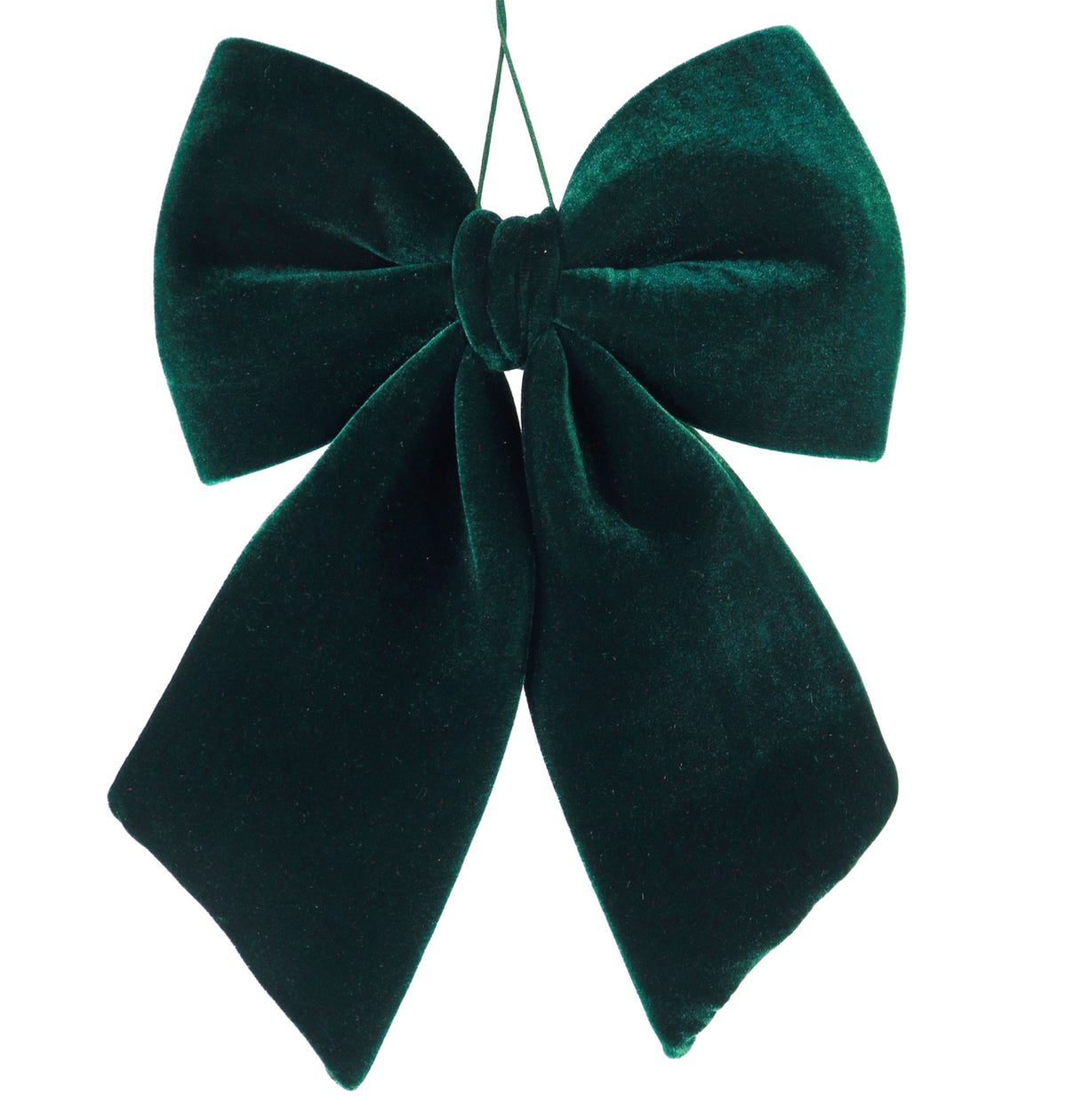 Luxe Velvet Hanging Bow – Green