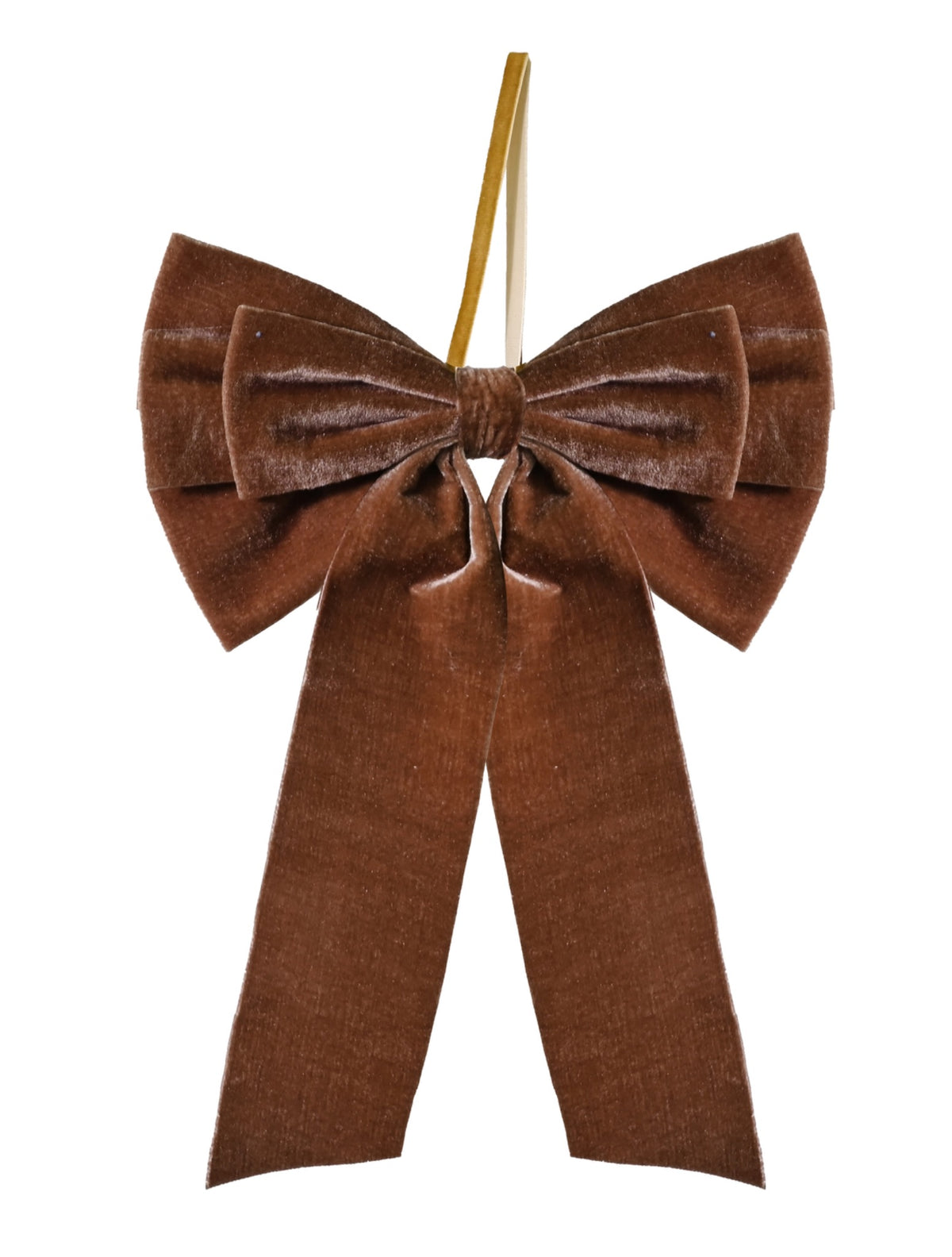 Elegance Velvet 8 Loop Bow – Brown