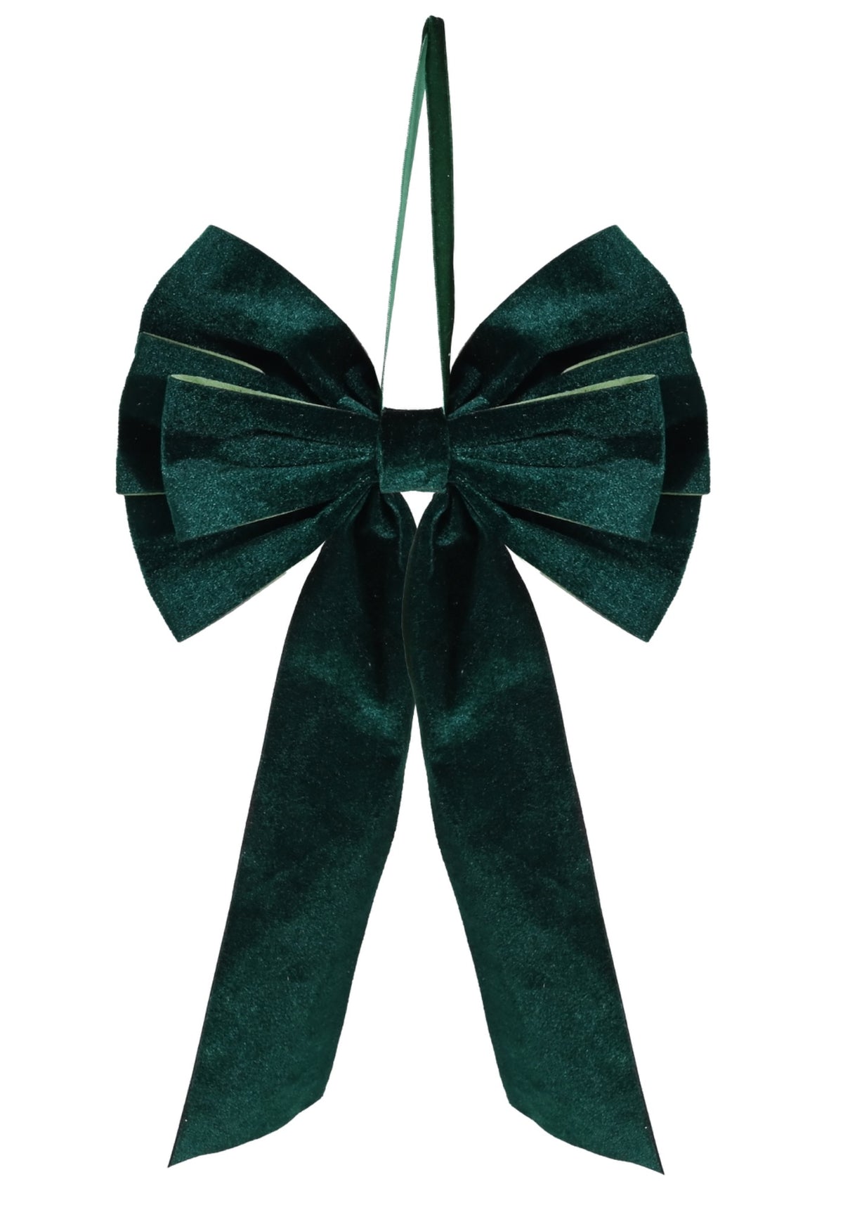 Elegance Velvet 8 Loop Bow – Green
