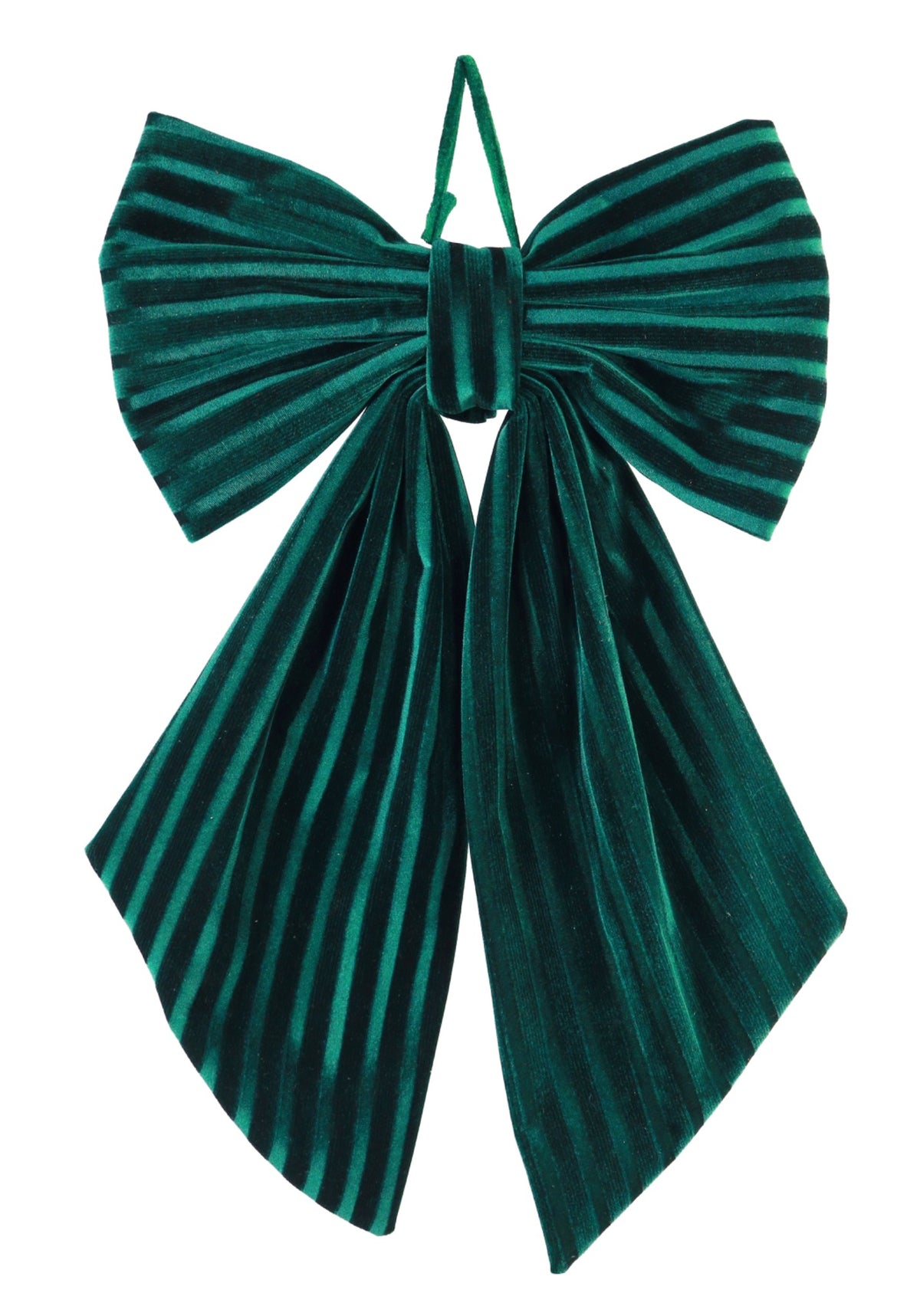 Rich Striped Cord Bow – Green