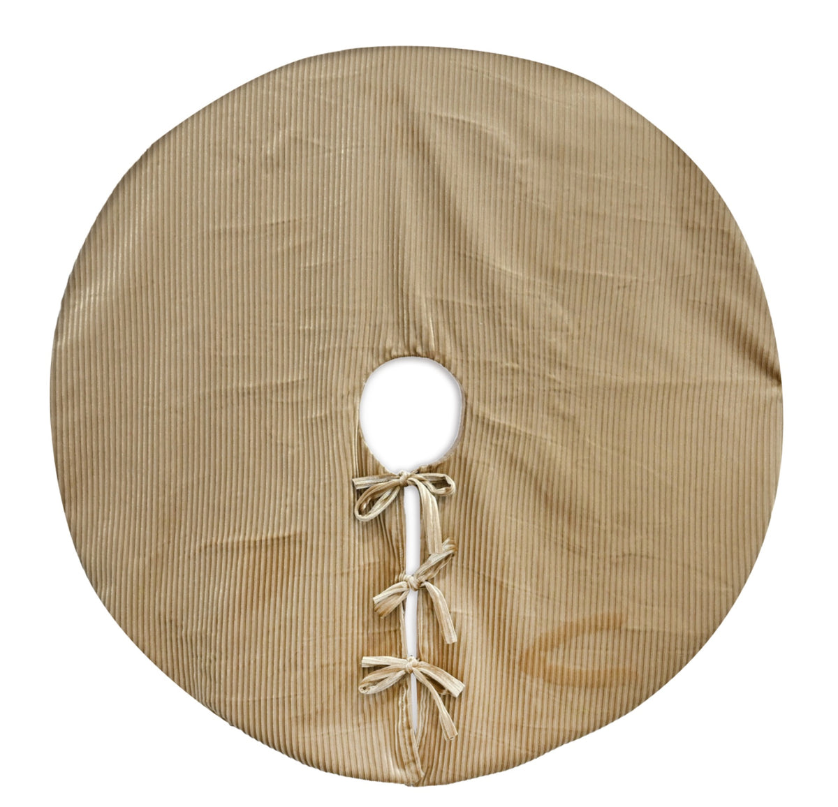 Corded Velvet Tree Skirt 100cm – Champagne