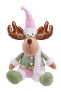 Pastel Sitting Reindeer 35cm