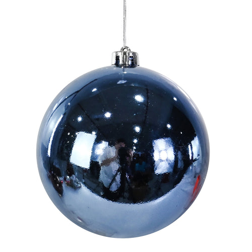 15 cm Shiny Blue Christmas Bauble