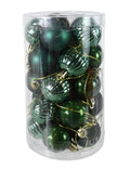 Baubles 40mm 25pk Evergreen